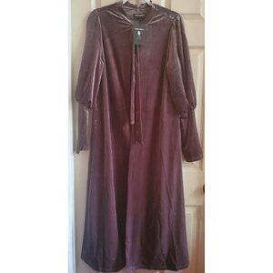 NWT "Lively Ghost" Wm L Cape Coat Shimmery BROWN Velvet. Bishop Sleeves. READ